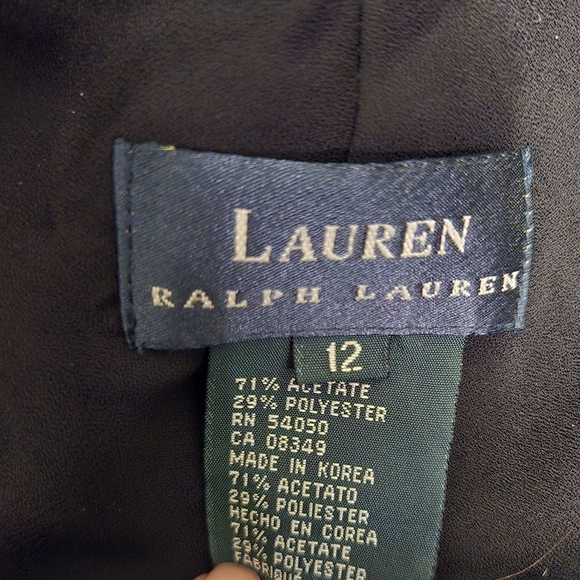 LAUREN Ralph Lauren Black evening Dress Size 12 - Picture 13 of 15